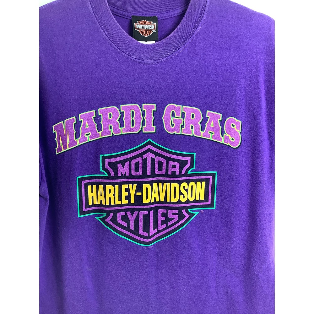 Harley Davidson Mardi Gras Bayou Country 2007 SL T-Shirt women SZ M - Picture 3 of 12
